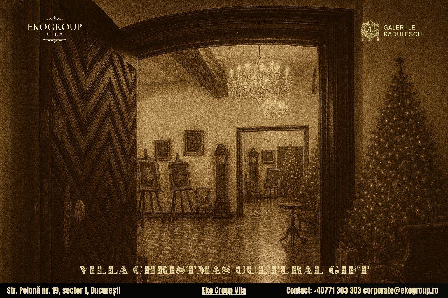 Cadou de Crăciun cu suflet cultural: acces la expoziția „Crăciunul anilor ’30” de la Eko Group Vila